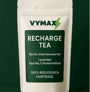 VYMAX Recharge Tea, natuurlijke kruidenthee voor ontspanning, herstel en een betere nachtrust.